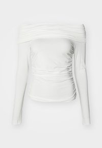 FOLDED OFF SHOULDER LONG SLEEVE  - Ilgarankovis viršutinės dalies drabužis - white