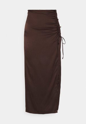 Elleme OPEN SKIRT - Jupe longue - brown