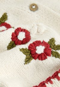 Next REGULAR FIT - FLORAL PRINT - Gilet - ecru