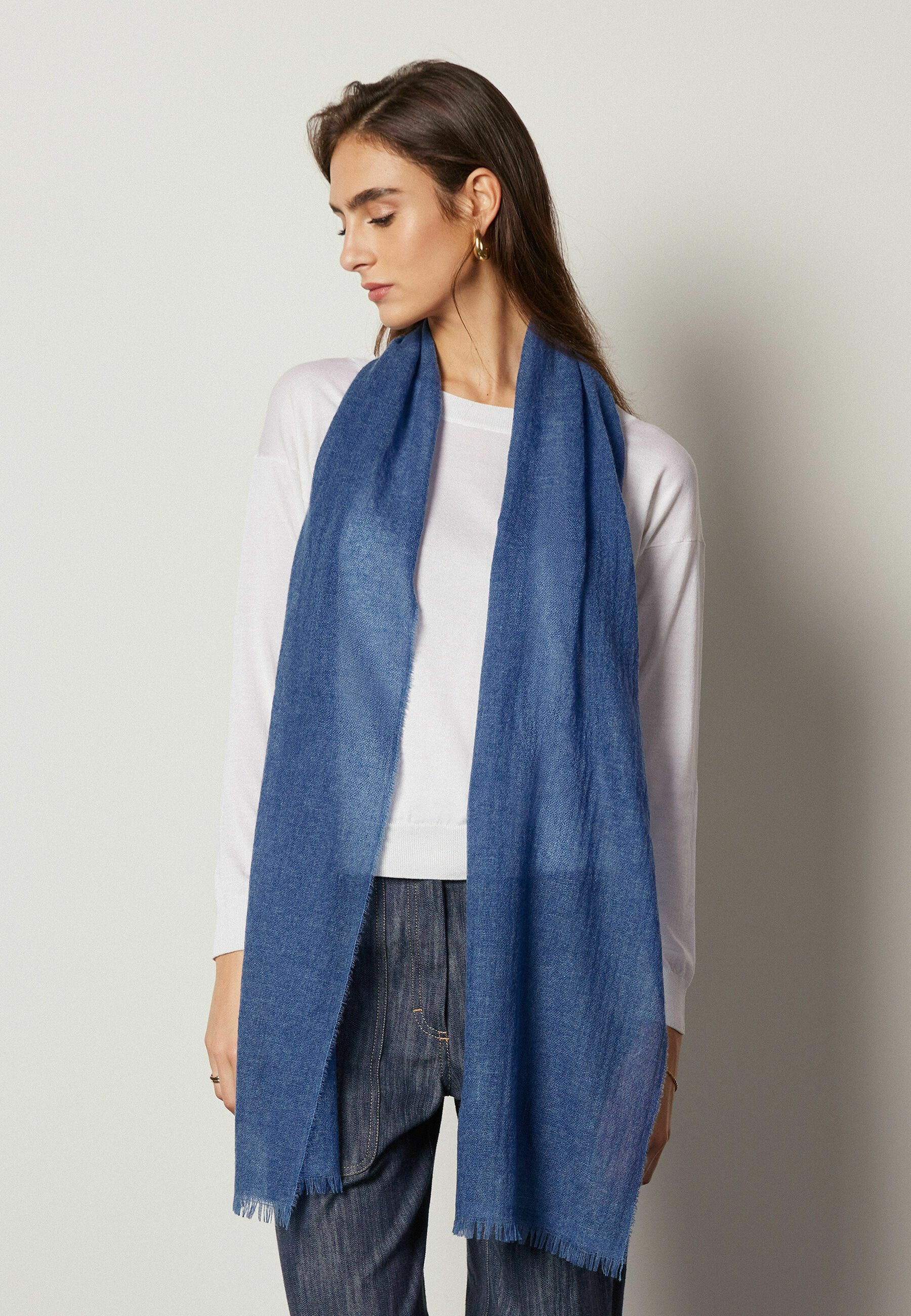Falconeri Scarf Light Blue/mottled turquoise Zalando