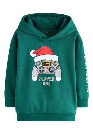 REGULAR FIT - CHRISTMAS  - Kapucnis pulóver - green controller