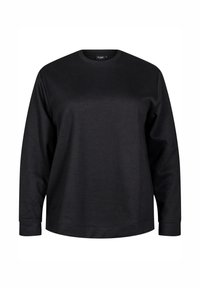 Zizzi FLASH-MIT RUNDHALSAUSSCHNITT - Sweatshirt - black