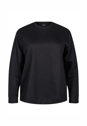 Zizzi FLASH-MIT RUNDHALSAUSSCHNITT - Felpa - black