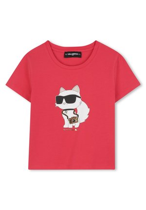 KARL LAGERFELD KIDS SHORT SLEEVES TEE - Print T-shirt - geranium