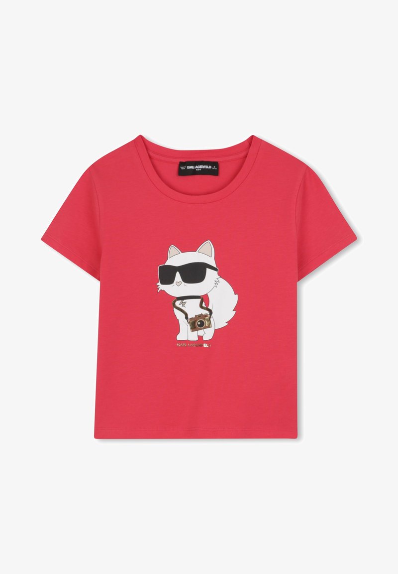 KARL LAGERFELD KIDS SHORT SLEEVES TEE - T-shirt estampada - geranium