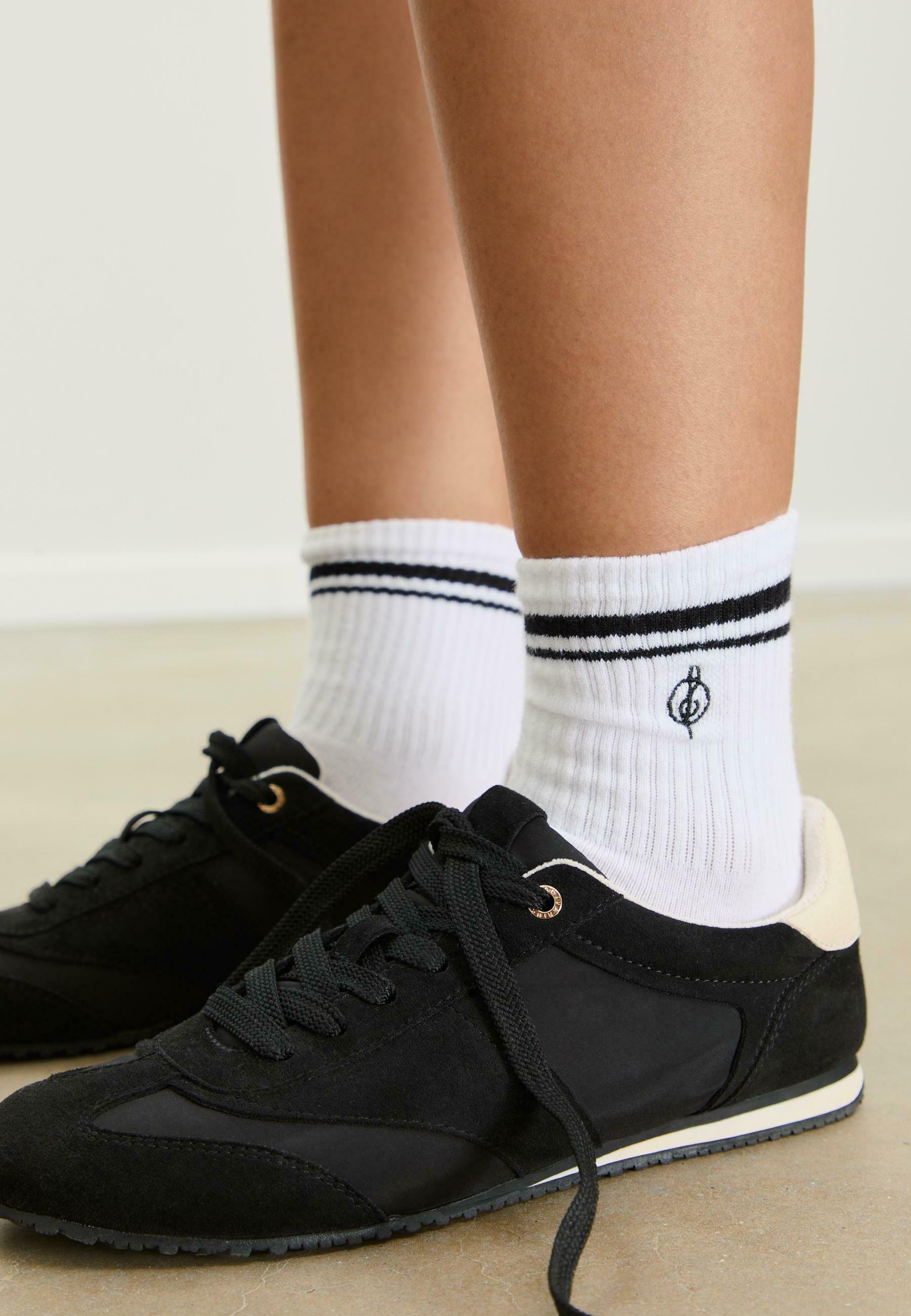 Calzettoni Calze A Strisce Bianche E Nere Calzini Al Ginocchio A