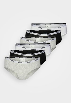WOMEN HIPSTER 6 PACK - Culotte - white/grey/black