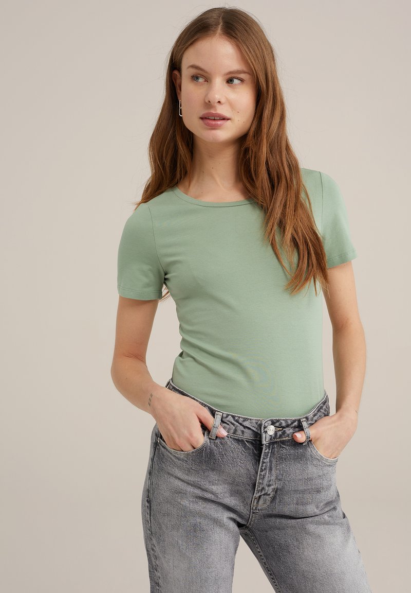 WE Fashion Paprasti marškinėliai - green