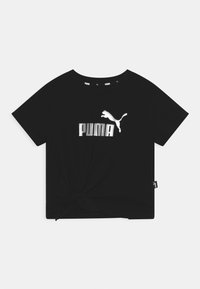 Puma LOGO KNOTTED TEE - T-shirt med print - black