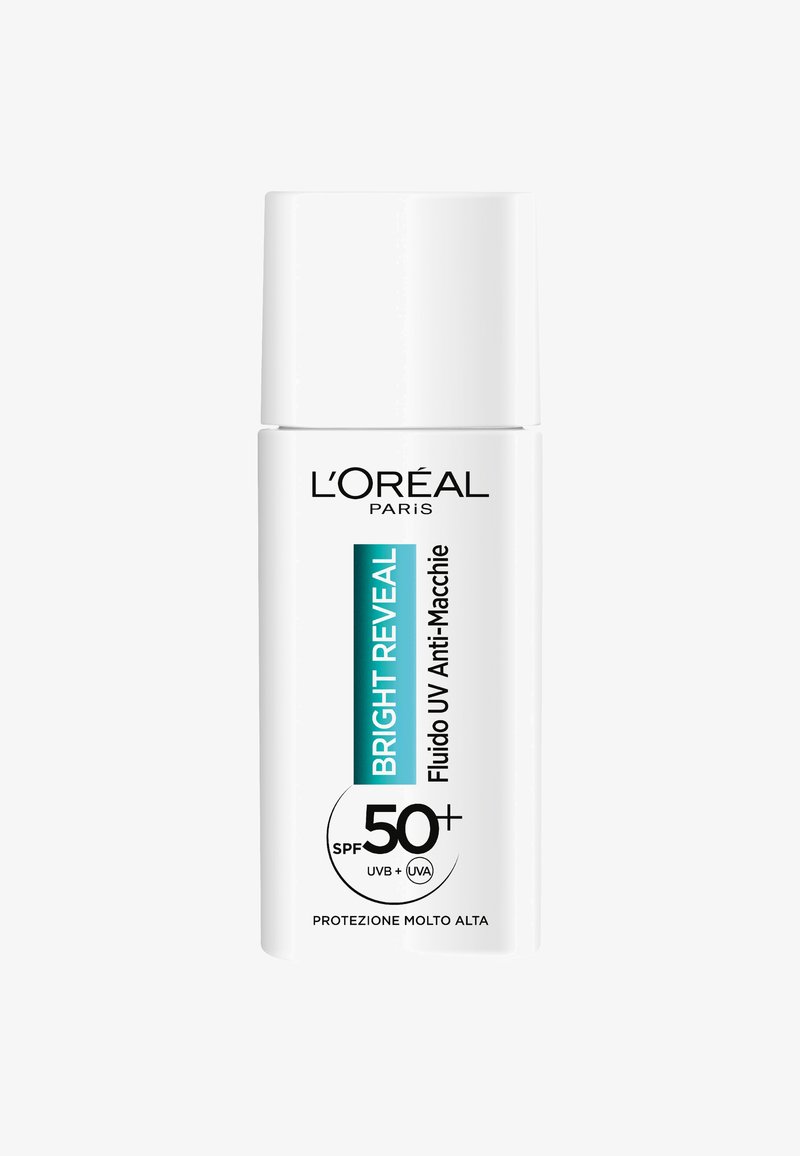 L'Oréal Paris - BRIGHT REVEAL FLUIDO UV ANTI-MACCHIE SPF 50+, PROTEZIONE MOLTO ALTA + NIACINAMIDE + LHA + VITAMINA E, 50 ML - Crema da giorno, Ingrandire