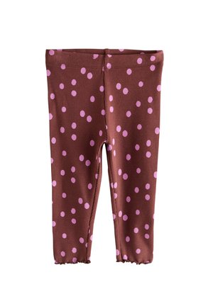 Next, REGULAR FIT - RIBBED LEGGINGS - Legging (type pantalon) - brown pink spot
