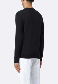 Paolo Pecora GIROCOLLO IN FILO FINEZZA - Maglione - nero