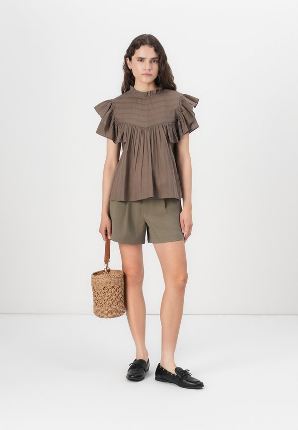 ONLHEIKE FRILL O NECK - Blouse - morel4