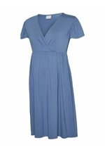 MAMALICIOUS Mlmia AOP SL Jrs Midi Dress 2-p E. A. Vestito Premaman, Black/Pack: Leone, S Donna