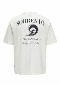 Only & Sons ONSMILO RLYES COAST - Camiseta estampada - bright white 2