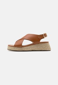 ONLY SHOES - ONLMINERVA - Sandalen met sleehak - cognac Miniatuurafbeelding 1