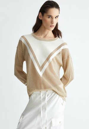 MAGLIA CHIUSA - Maglietta a manica lunga - beige