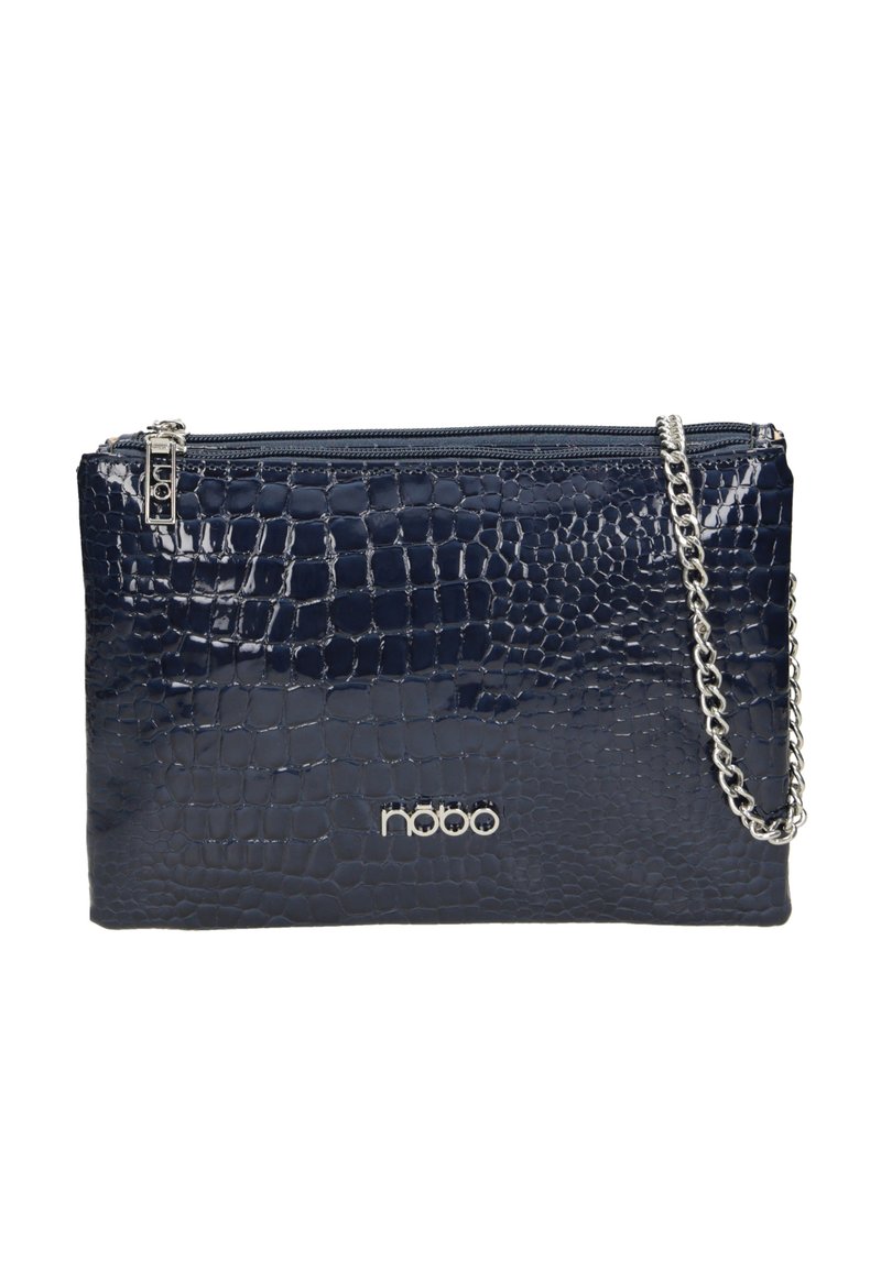 Nobo LAKIEROWANE CROCO - Pochette - granatowy