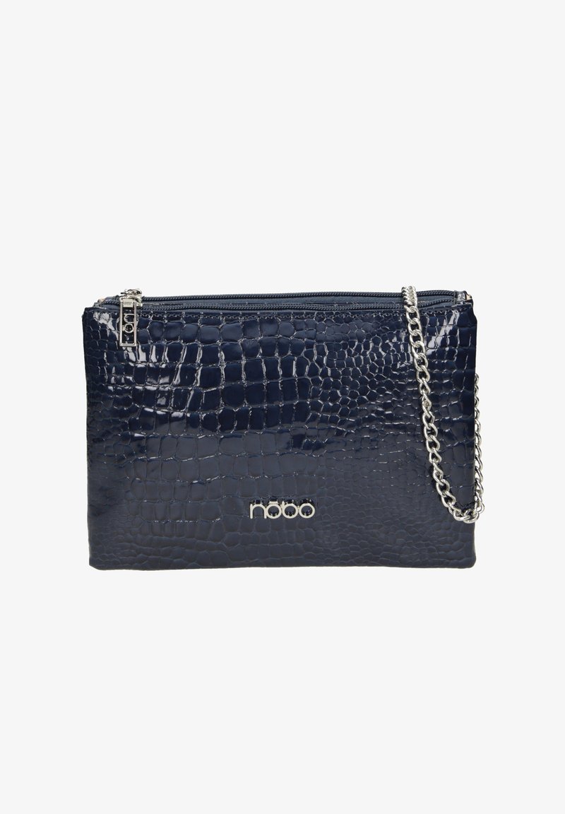 Nobo LAKIEROWANE CROCO - Pochette - granatowy