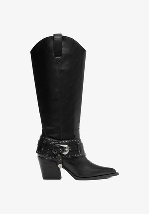 WITH BUCKLE - Kaubojske/motorističke čizme - black