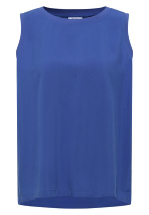 Cecil, BLOUSE TOP WITH ROUND NECK AND RIBBED DETAILS - Blusa - deep river blue
