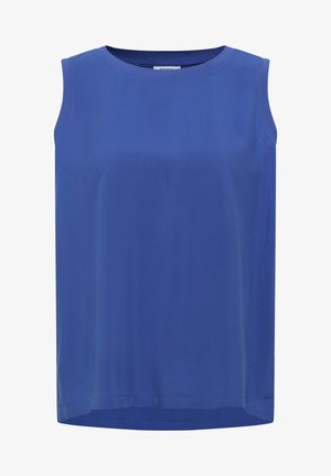 Cecil, BLOUSE TOP WITH ROUND NECK AND RIBBED DETAILS - Blouse - deep river blue