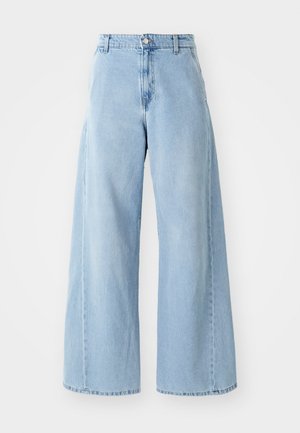 GCDS HYBRID TROUSERS - Relaxed fit jeans - light blue