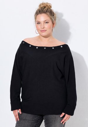 Ulla Popken, PULLOVER, U-BOOT-AUSSCHNITT, FLEDERMAUS-LANGARM - Jersey de punto - black