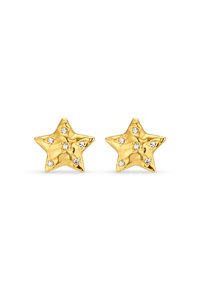 STATEMENT CRYSTAL STAR STUD EARRING - Uhani - pale gold-coloured
