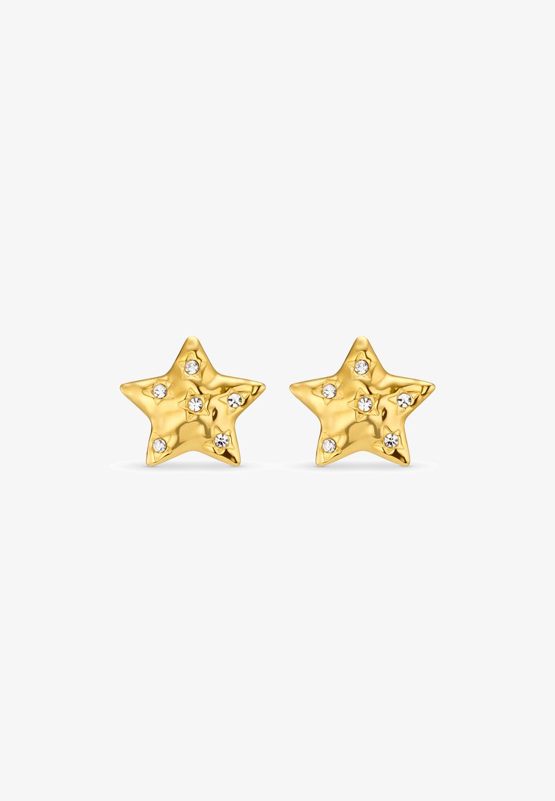Orelia STATEMENT CRYSTAL STAR STUD EARRING - Uhani - pale gold-coloured