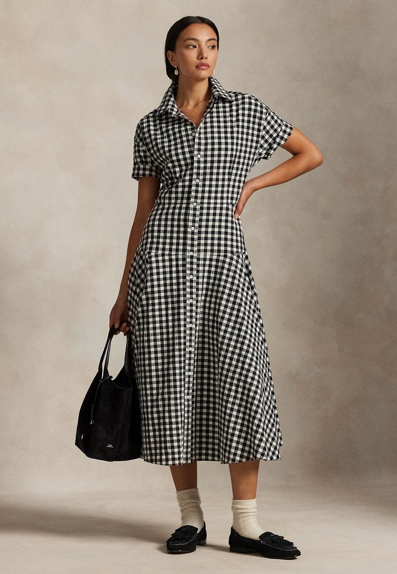 Polo Ralph Lauren DRESS - Shirt dress - black/white/black - Zalando.ie Polo Ralph Lauren DRESS - Shirt dress - black/white/black - Zalando.ie