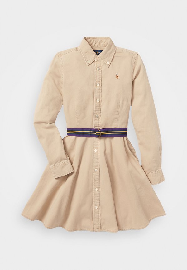 BELTED COTTON CHINO SHIRTDRESS - Shirt dress - classic khaki3