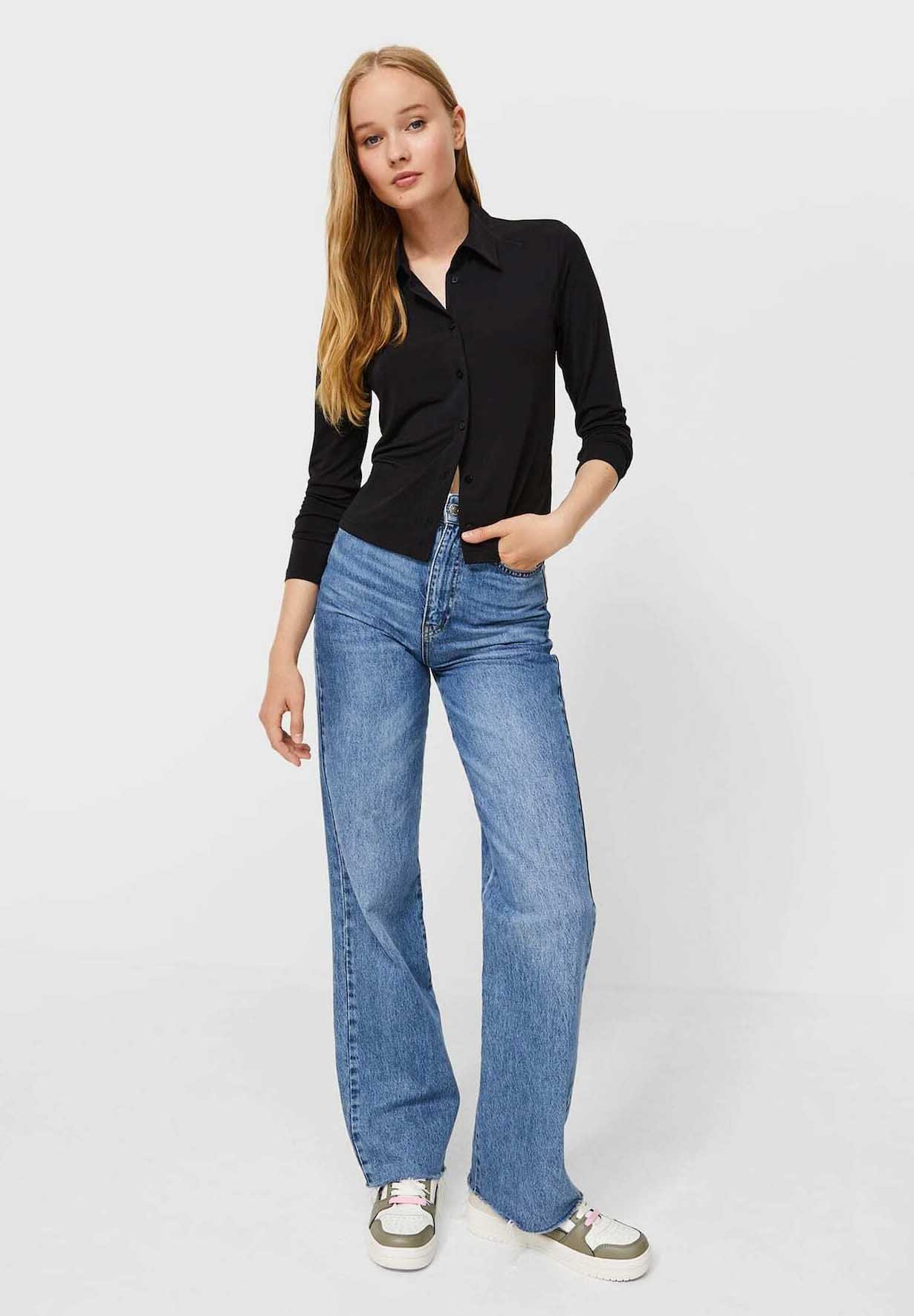 Stradivarius Camicia - black/nero - Zalando.it