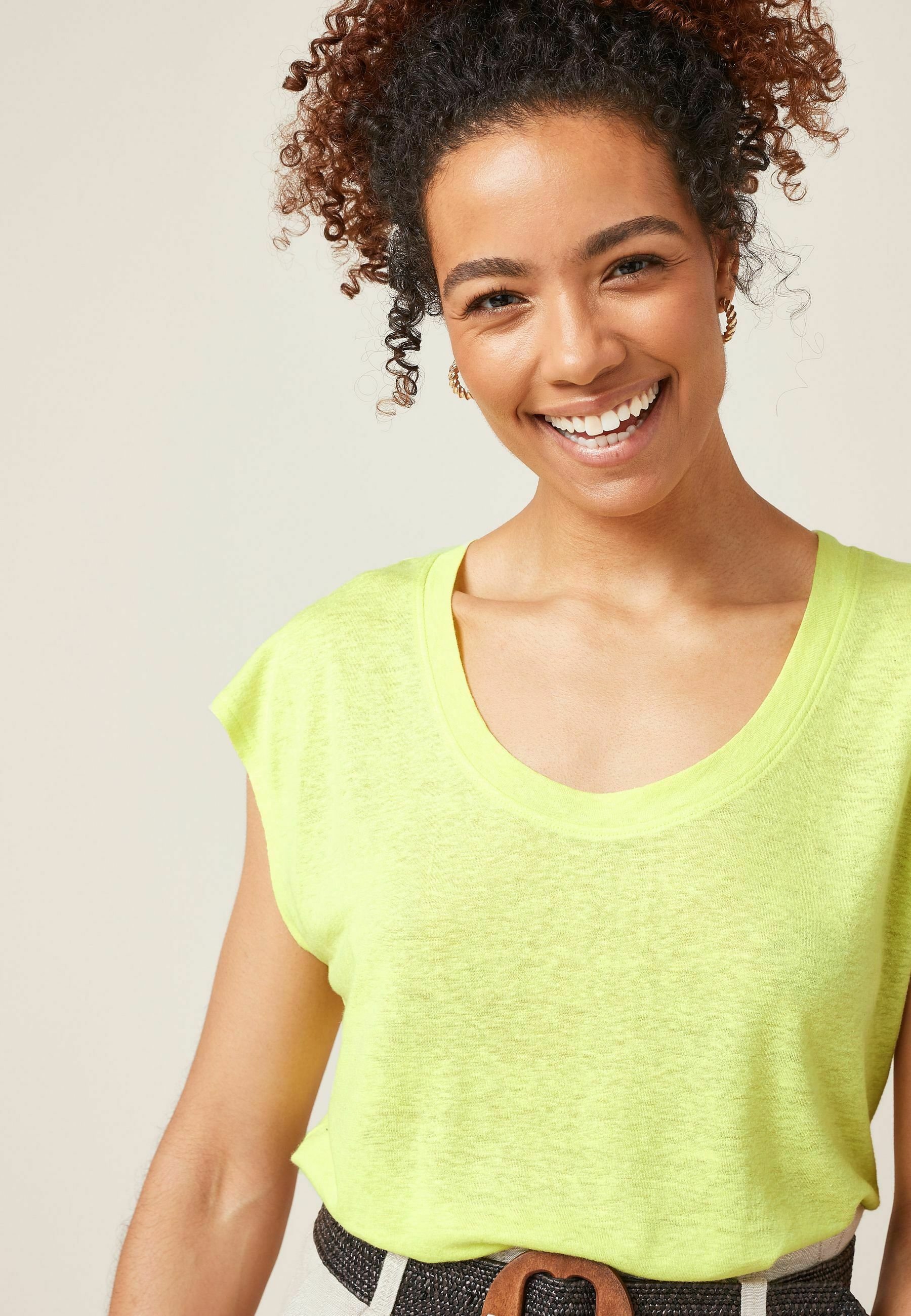 SHORT SLEEVE SCOOP NECK - T-shirt print 