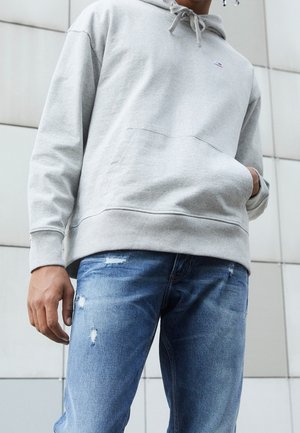 Felpa con cappuccio - mottled grey