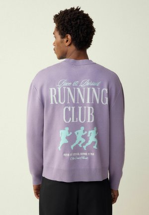 REGULAR FIT - RELAXED FIT MID WEIGHT RUNNING CLUB GRAPHIC CREW  - Strickpullover - lilac purple