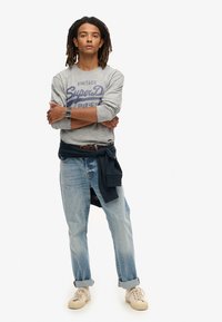Superdry & Co GRAPHIC - Long sleeved top - athletic grey marl