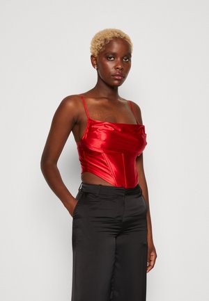 CHRISTIAN CORSET CROP - Pusero - red