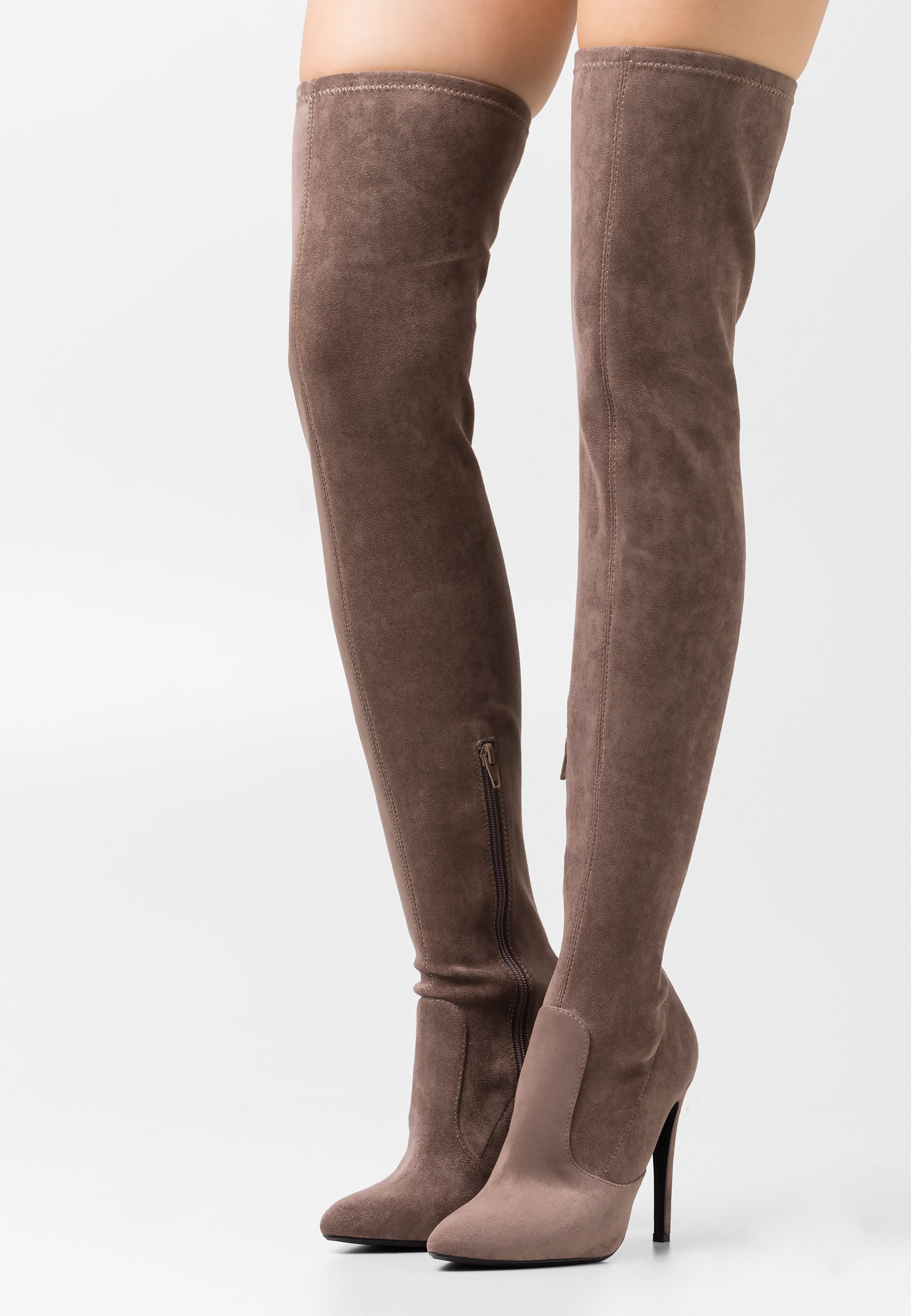 Buffalo VEGAN MARJORIE - Laarzen met hoge hak - taupe/Bruin - Zalando.nl