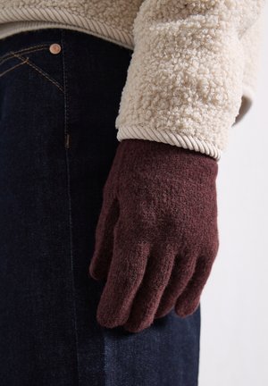 Street One, FEINSTRICK HANDSCHUHE IN UNIFARBE - Guanti - rustic rouge mel