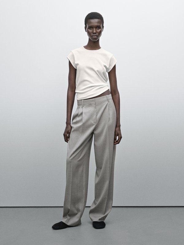 PLEATED PINSTRIPE  - Trousers4