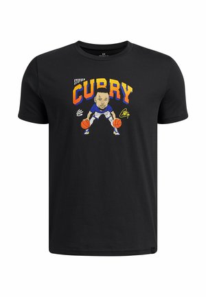 SHORT-SLEEVE GRAPH CURRY YTH ANIMATED TEE - Print T-shirt - black
