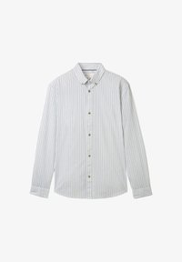 Izbrano, white navy striped design