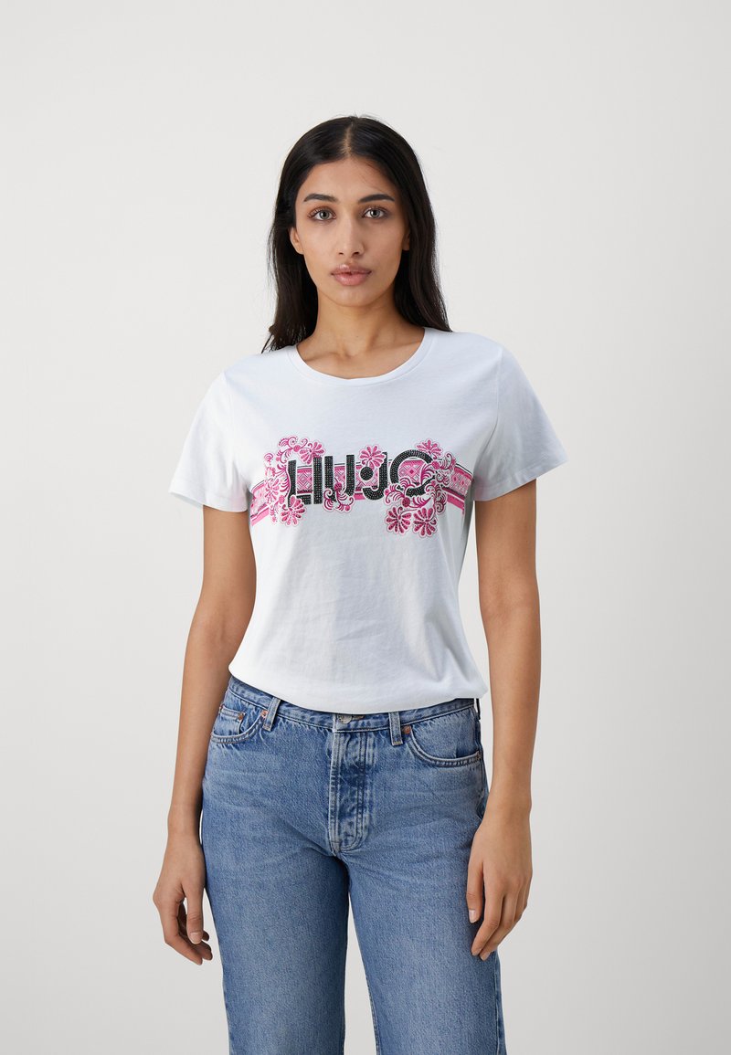 Liu Jo Jeans - MODA - T-shirts med print - pink bloss, Forstørre