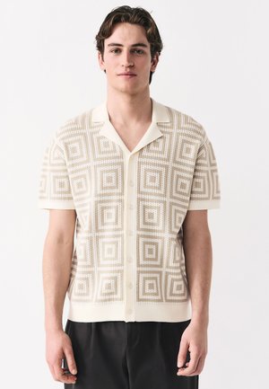 Next REGULAR FIT - SHORT SLEEVE GEOMETRIC PATTERN WITH CUBAN COLLAR 
 - Skjorter - neutral