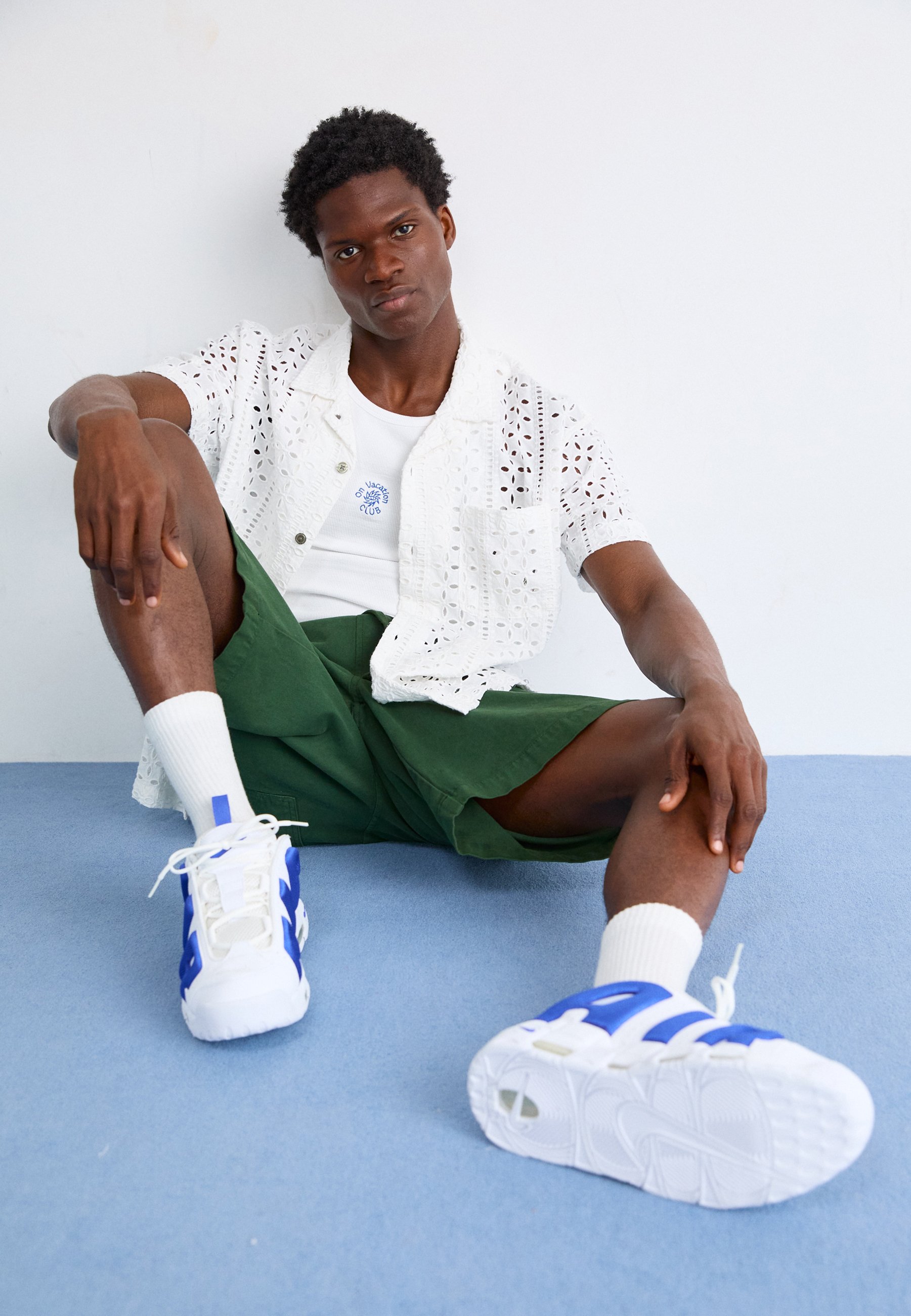 Nike Air More Uptempo 白/青 Nike Air More Uptempo Low WHITE/HYPER ROYAL-PSYCHIC BLUE
