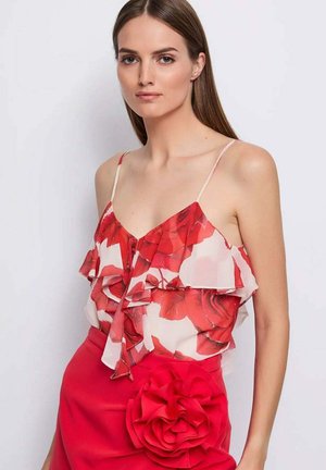 Top - rosso fantasia