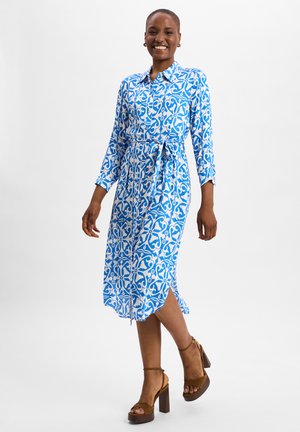 Shirt dress - blau weiß