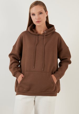 REGULAR FIT - Hoodie - brown