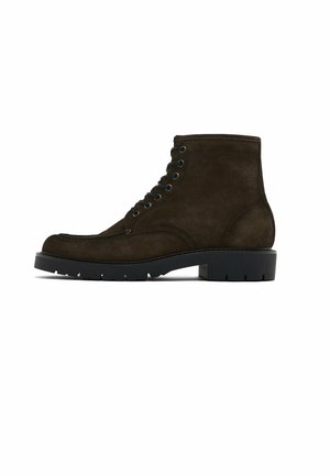 Massimo Dutti, Bottines à lacets - mottled dark brown